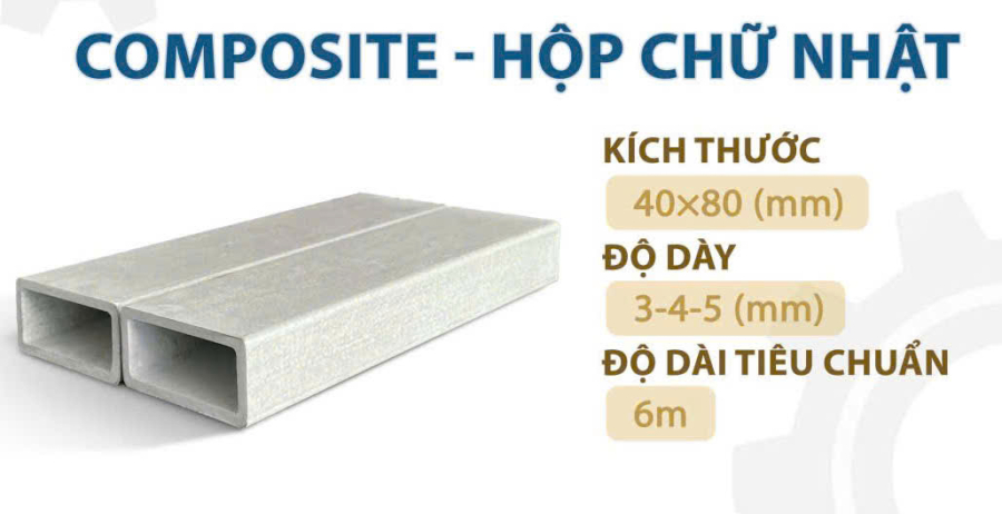 Hộp Nhựa Composite 40x80x5ly